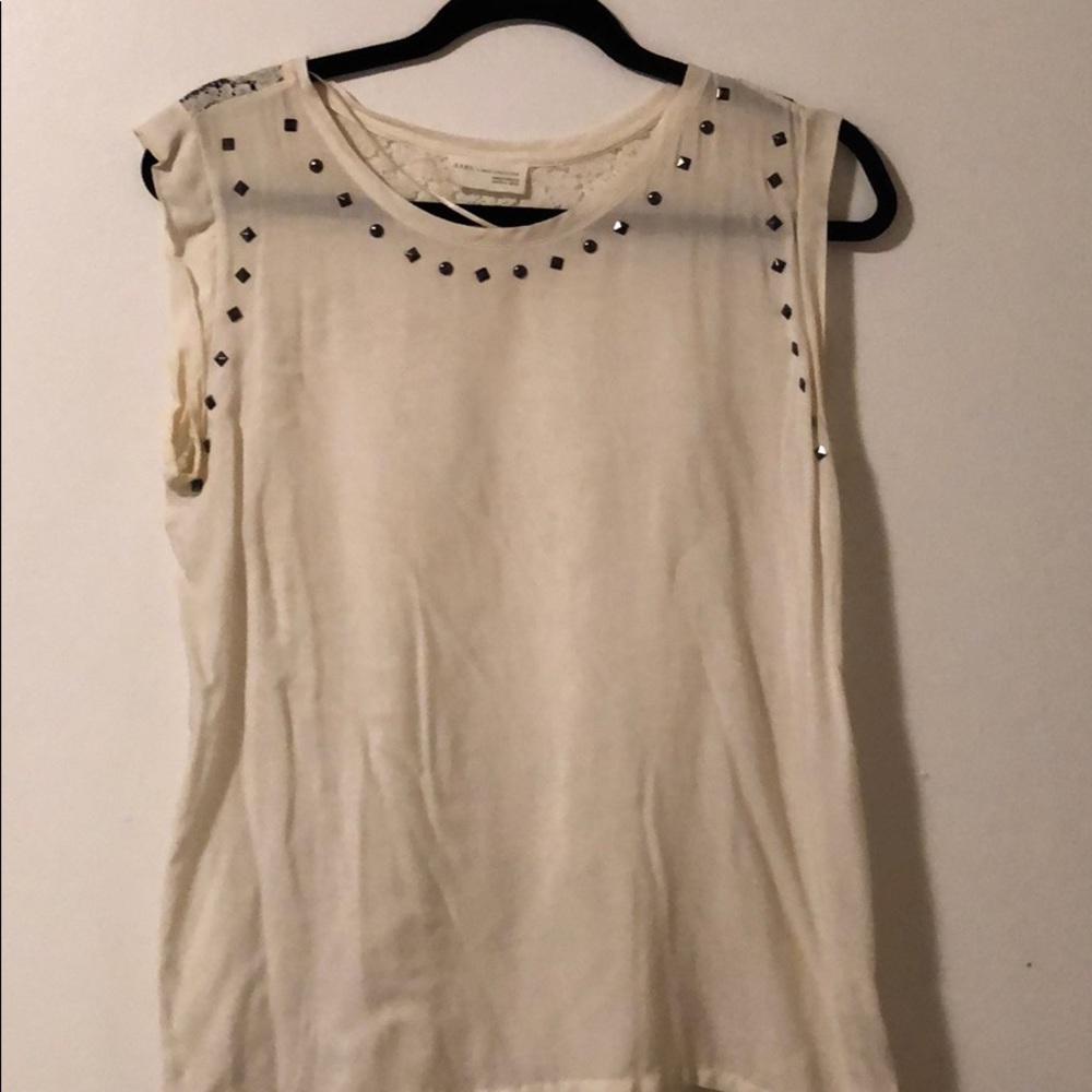 Zara sheer lace back top